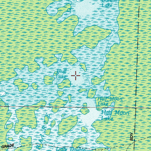 Topographic Map of Bluff Lake, GA