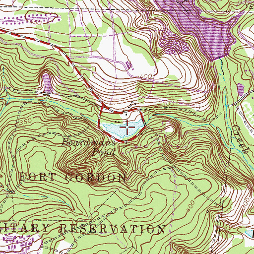 Topographic Map of Boardmans Pond, GA