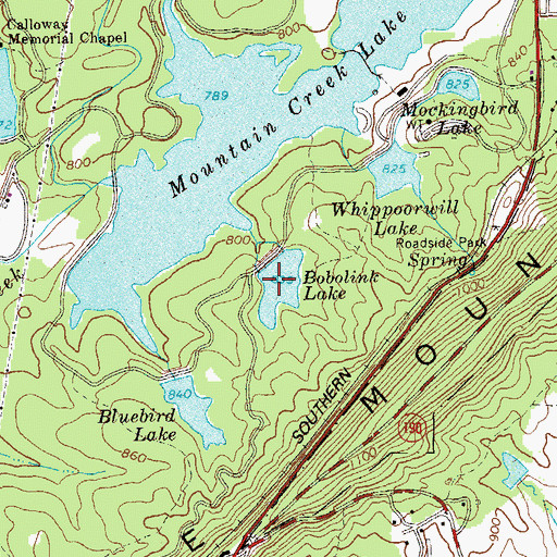 Topographic Map of Bobolink Lake, GA