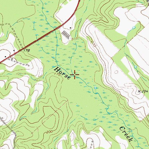 Topographic Map of Boggy Branch, GA