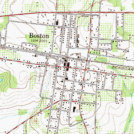 Topographic Map of Boston, GA