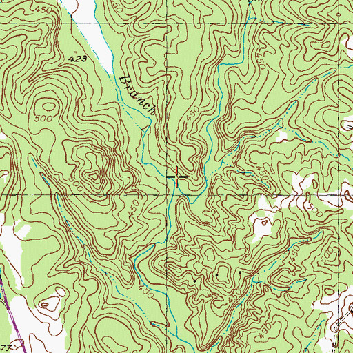 Topographic Map of Boyd Branch, GA