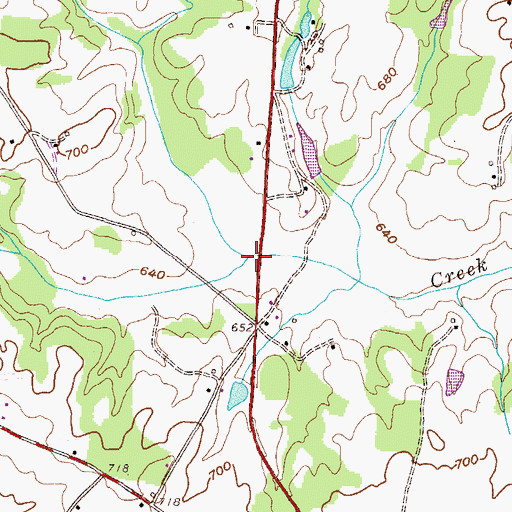 Topographic Map of Boyds Creek, GA
