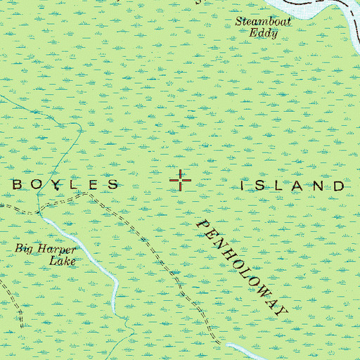 Topographic Map of Boyles Island, GA