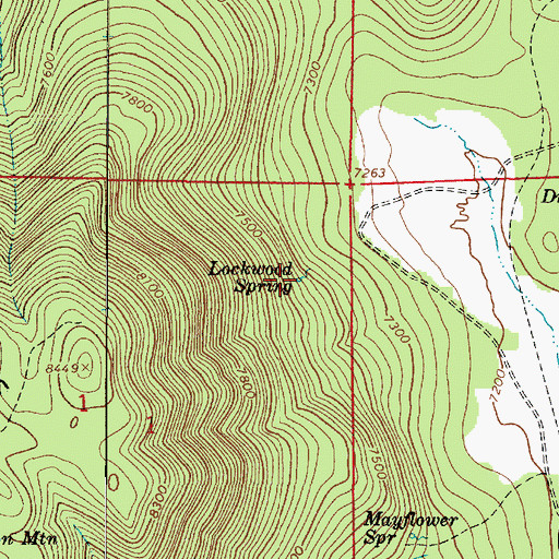 Topographic Map of Lockwood Spring, AZ