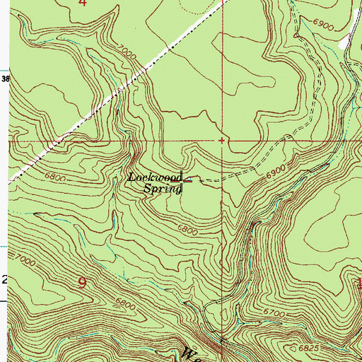 Topographic Map of Lockwood Spring, AZ