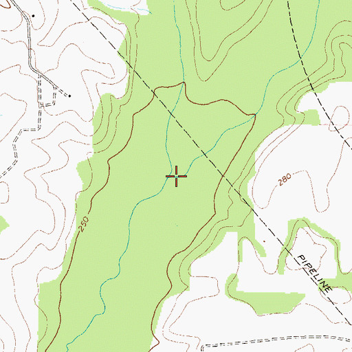 Topographic Map of Brantley Creek, GA