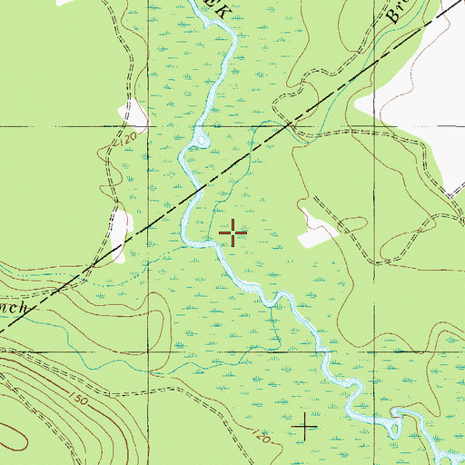 Topographic Map of Braswell Branch, GA