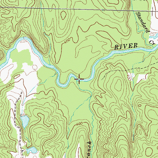 Topographic Map of Briar Branch, GA