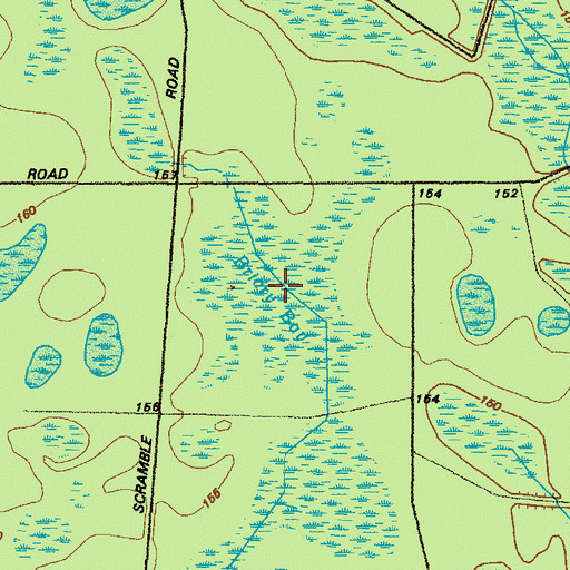 Topographic Map of Briary Bay, GA
