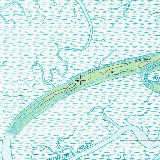 Topographic Map of Brickhill River, GA