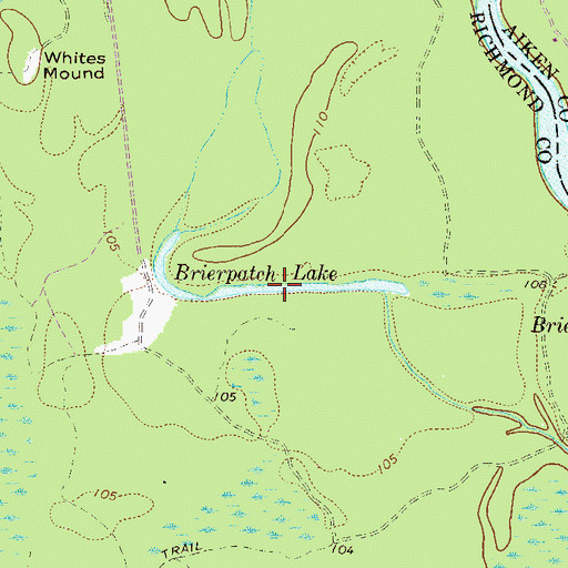 Topographic Map of Brierpatch Lake, GA