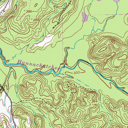 Topographic Map of Broach Creek, GA