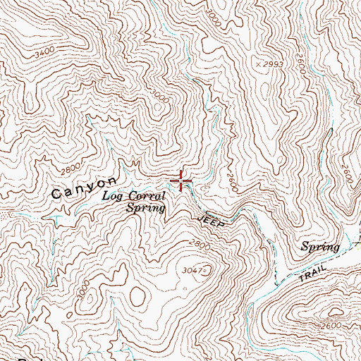 Topographic Map of Log Corral Canyon, AZ