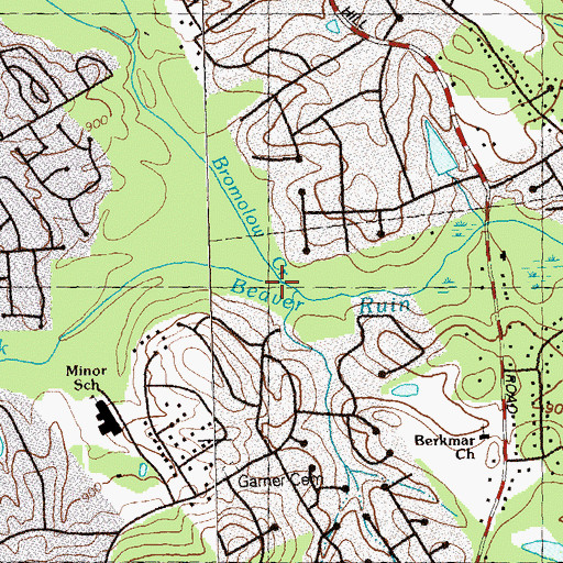 Topographic Map of Bromolow Creek, GA