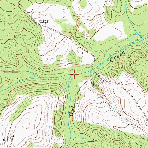 Topographic Map of Broom Branch, GA
