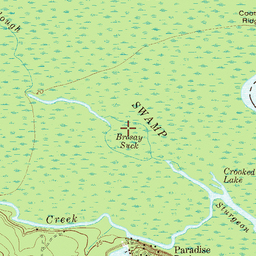 Topographic Map of Brosay Suck, GA