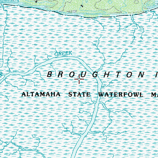 Topographic Map of Broughton Island, GA
