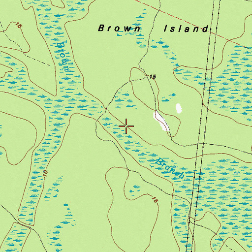 Topographic Map of Brown Branch, GA