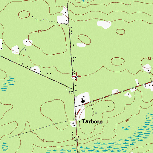 Topographic Map of Brown Chapel, GA