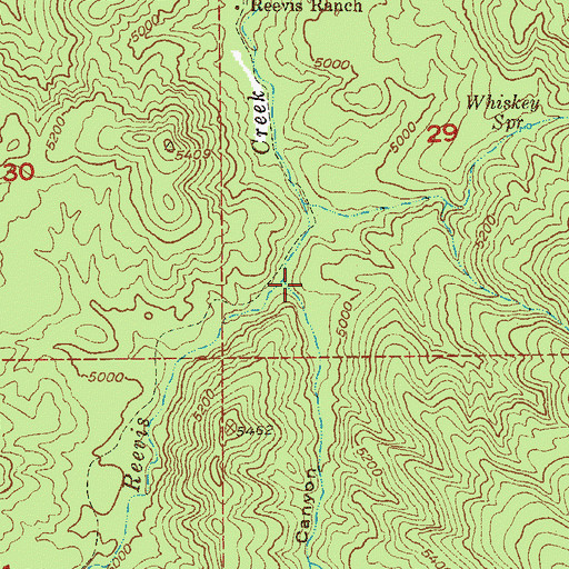 Topographic Map of Log Trough Canyon, AZ