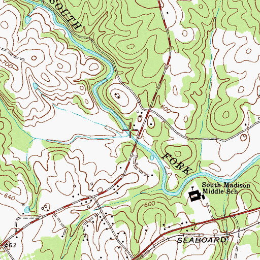 Topographic Map of Brush Creek, GA