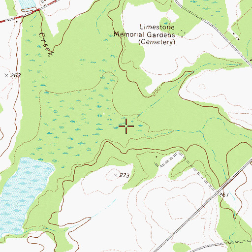 Topographic Map of Brushy Creek, GA