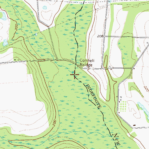 Topographic Map of Brushy Creek, GA