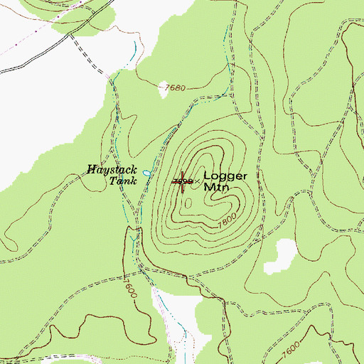 Topographic Map of Logger Mountain, AZ