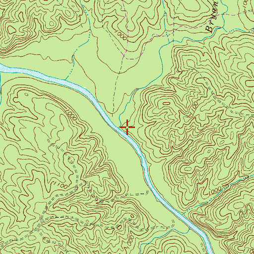 Topographic Map of Bryant Creek, GA
