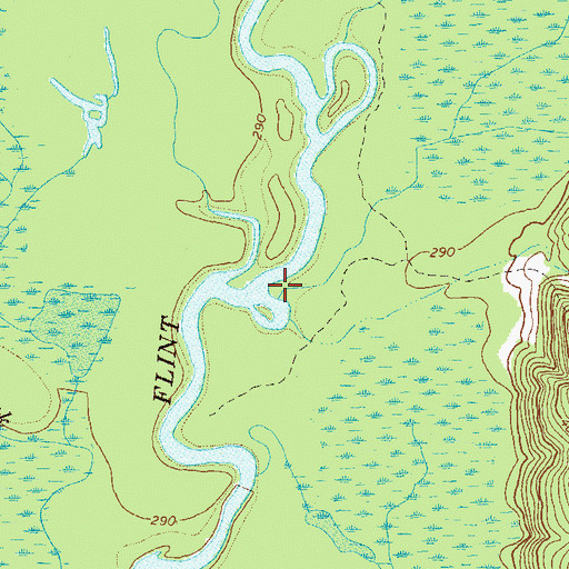 Topographic Map of Bryants Swamp, GA