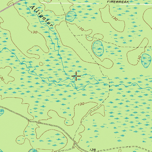 Topographic Map of Buck Branch, GA