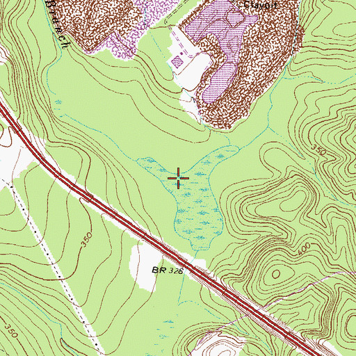 Topographic Map of Buck Branch, GA