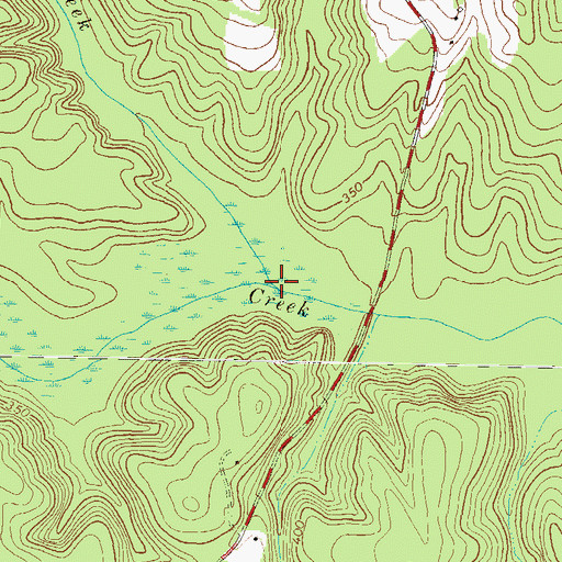 Topographic Map of Buck Creek, GA