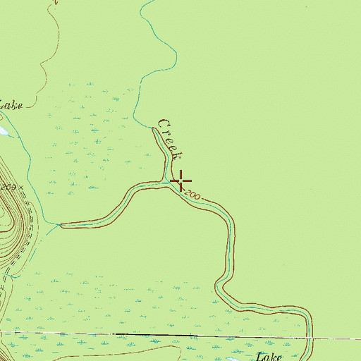 Topographic Map of Buck Creek, GA