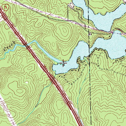 Topographic Map of Buck Creek, GA