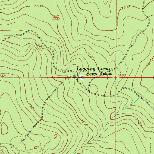 Topographic Map of Logging Camp Seep Tank, AZ