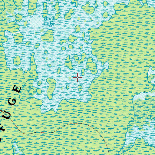 Topographic Map of Buck Lake, GA