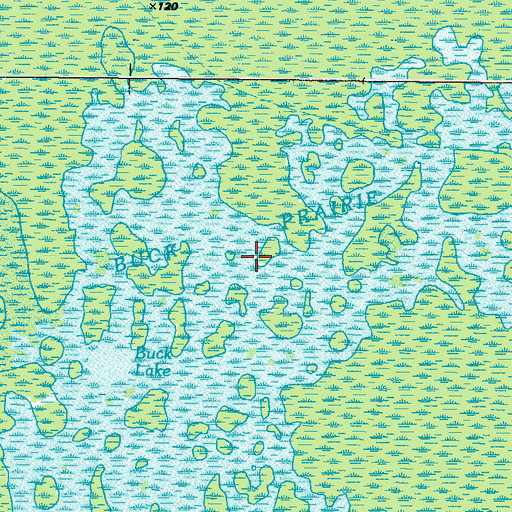 Topographic Map of Buck Prairie, GA