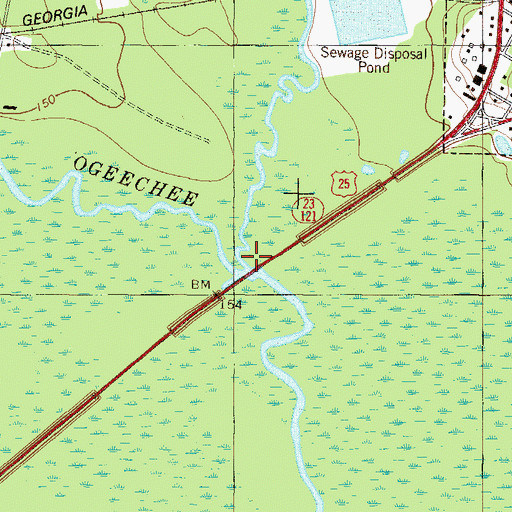 Topographic Map of Buckhead Creek, GA