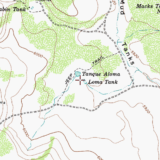 Topographic Map of Loma Tank, AZ