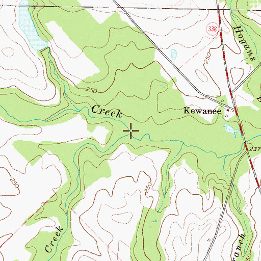 Topographic Map of Buckhorn Creek, GA