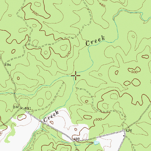 Topographic Map of Buffalo Creek, GA