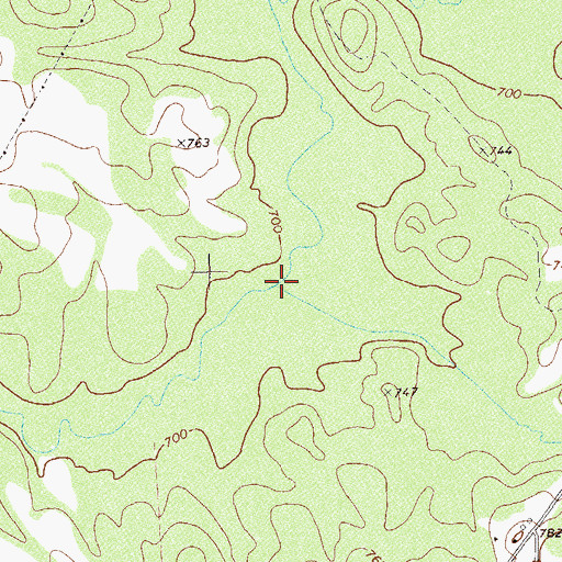 Topographic Map of Bull Creek, GA