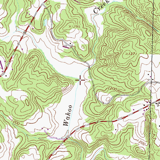 Topographic Map of Bull Creek, GA