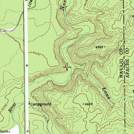 Topographic Map of Lone Pine Creek, AZ
