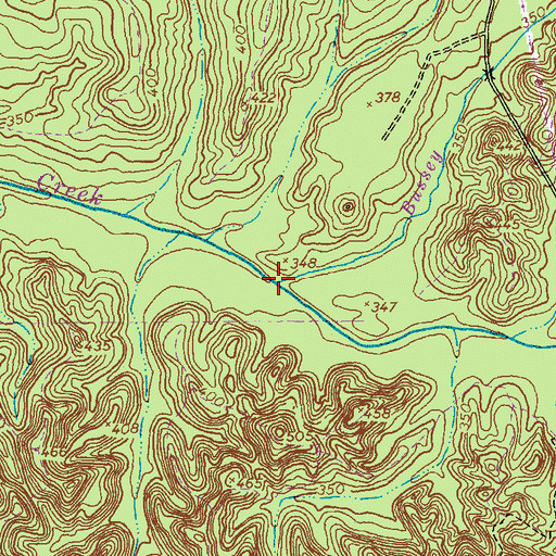 Topographic Map of Bussey Branch, GA