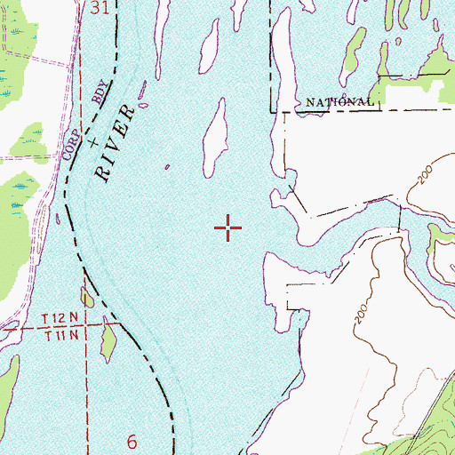 Topographic Map of Bustahatchee Creek, GA
