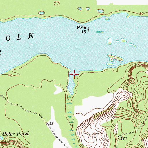 Topographic Map of Butlers Creek, GA