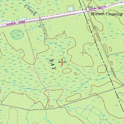 Topographic Map of Buzzard Bay, GA